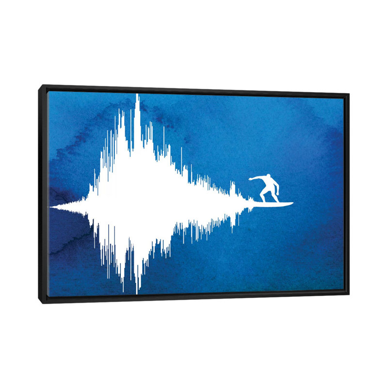 Soundwave par Rob Dobi - impression, H 40 po x l 60 po x 1,5 po, Cadre noir