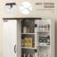 Armoire de cuisine avec tablettes réglables blanc