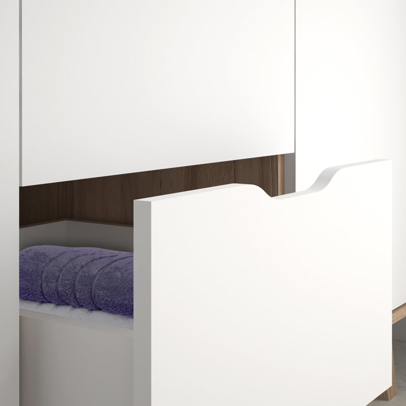 Teliyah 5 Door Manufactured Wood Wardrobe