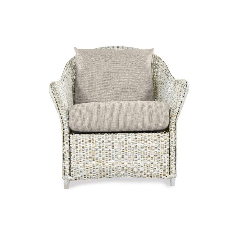 Weekend Retreat Outdoor Lounge Chair, Canvas Birdseye Sunbrella® Canvas, White