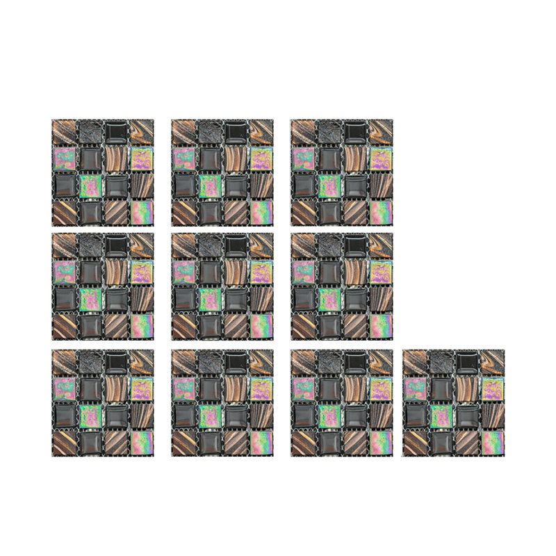 10pc Crystal Tile Stickers DIY Self-Adhesive Wall Stickers