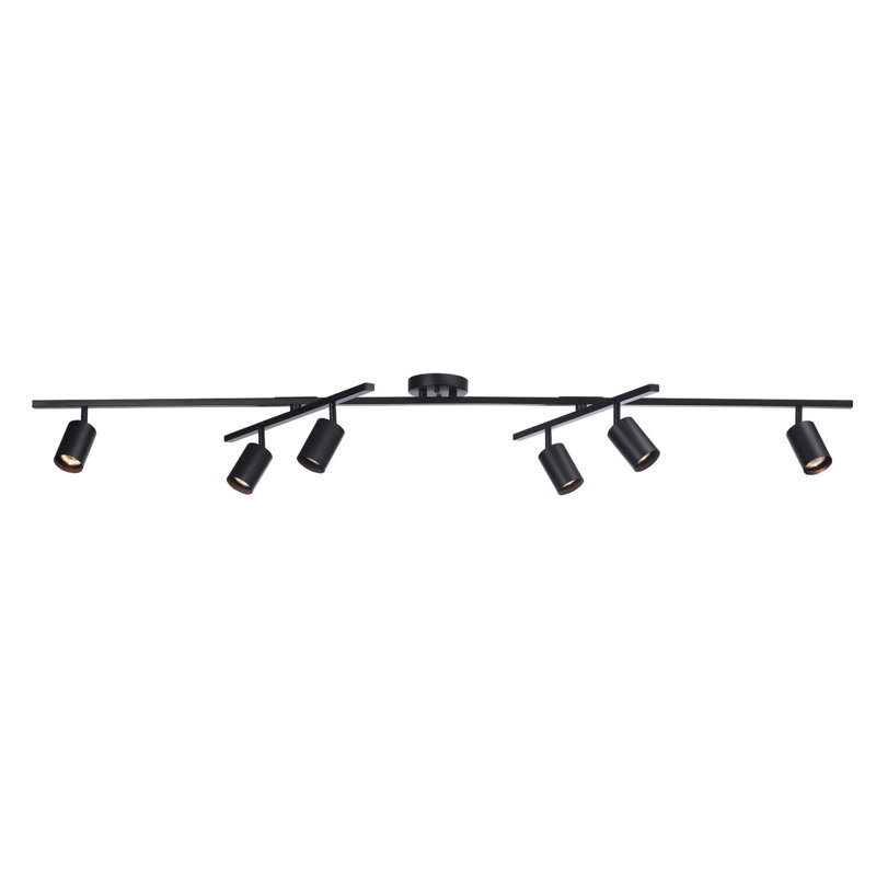 64.25'' 6 -Light Fixed Track Track Kit with Dimmable and Adjustable Head