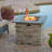 32'' STONE SQUARE MGO FIRE PIT W/ GREY TOP- 40,000 BTU