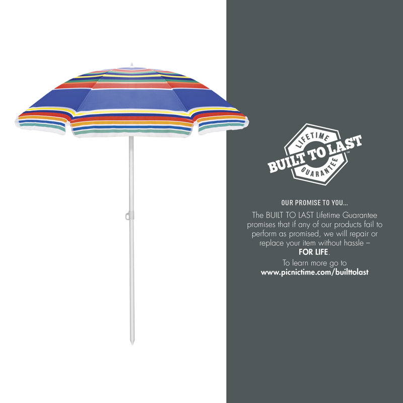 Parasol de plage portatif 5 '
