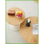 Ensemble de tables basses 2 pièces avec plateau en bois aggloméré blanc Base en acier, peu encombrante Facile à assembler