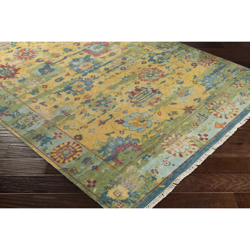 Bally Wool Oriental Area Rug, Rectangle 6' x 9'