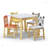 Cinda 4 - Person Solid Wood Top Four Leg Base Dining Set