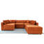Canapé modulaire en velours orange brûlé Hayward