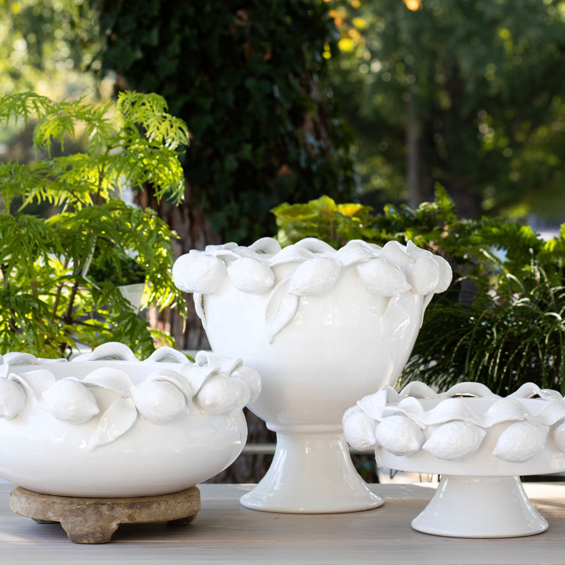 Limoni Handmade Cachepot, White