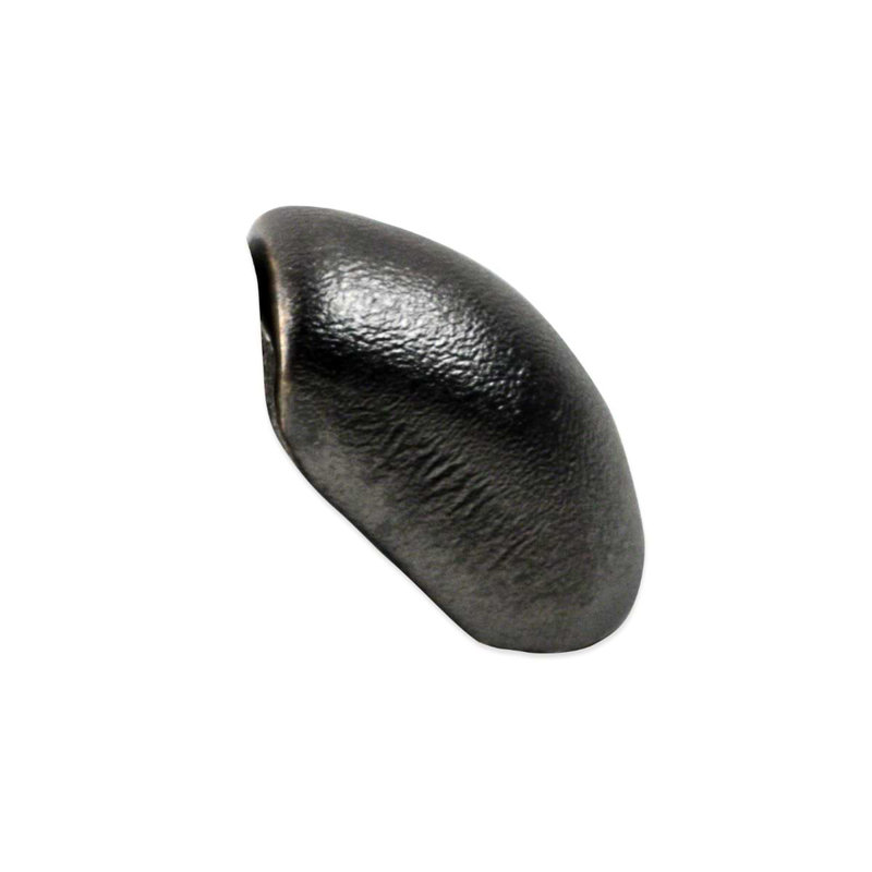 Nabi 1x1 Crackled Glossy Glass Pencil Corner Piece, Metallic Gunmetal Gray