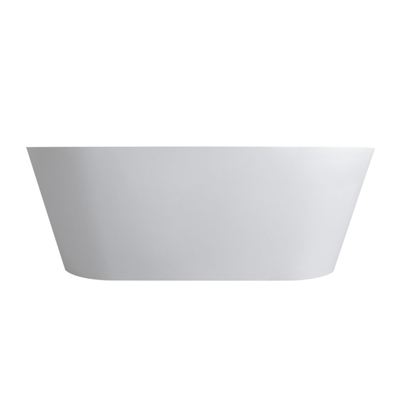 63 Inch Freestanding Solid Surface Soaking Bathtub For Bathroom