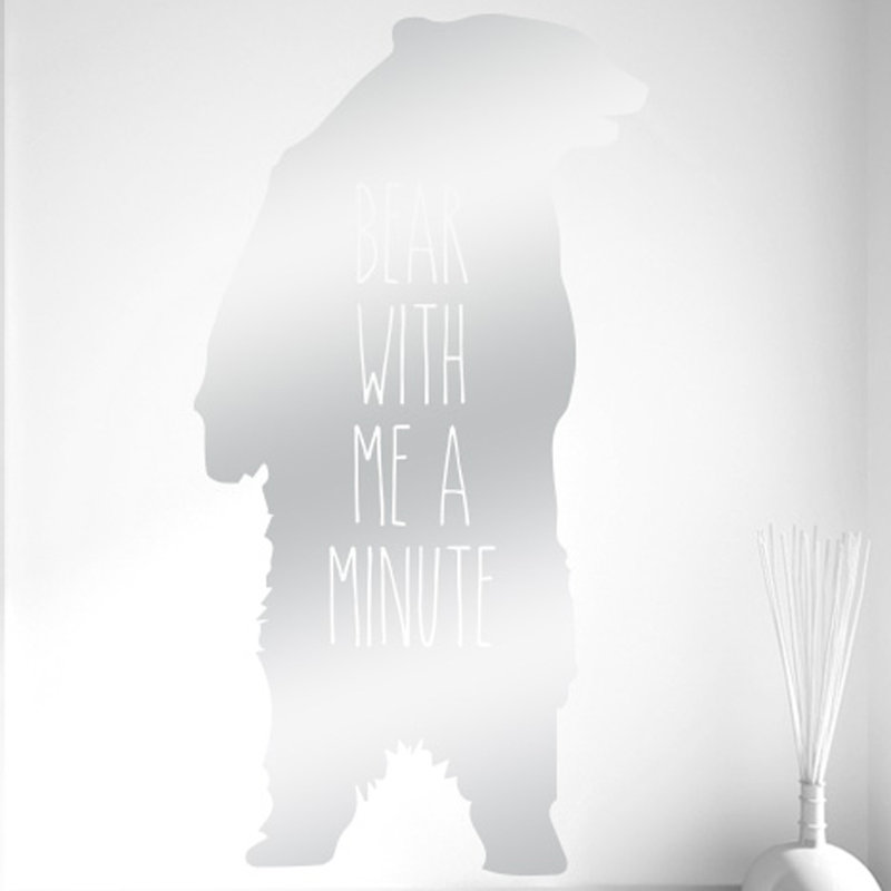 Animals Wall Decal, Shiny Silver