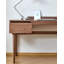Walnut Wood Mid Century Modern Writing Desk with Drawer