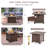 Metal, Stainless Steel Propane Smokeless Fire Pit Table with Hidden Fuel Tank-528224112-528224111