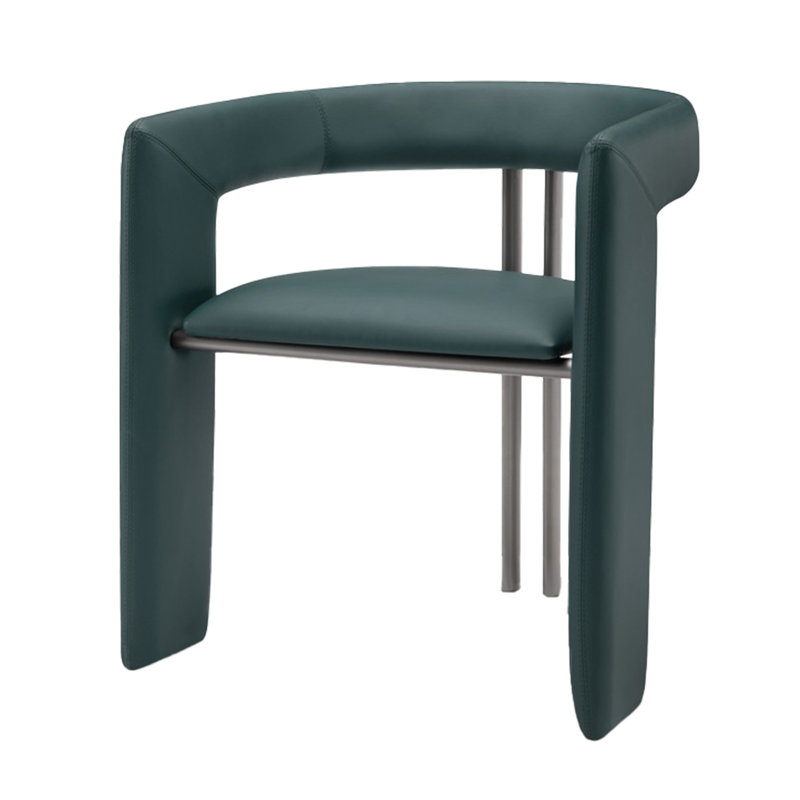 Fauteuil de salle à manger en cuir polyuréthane Arvento
