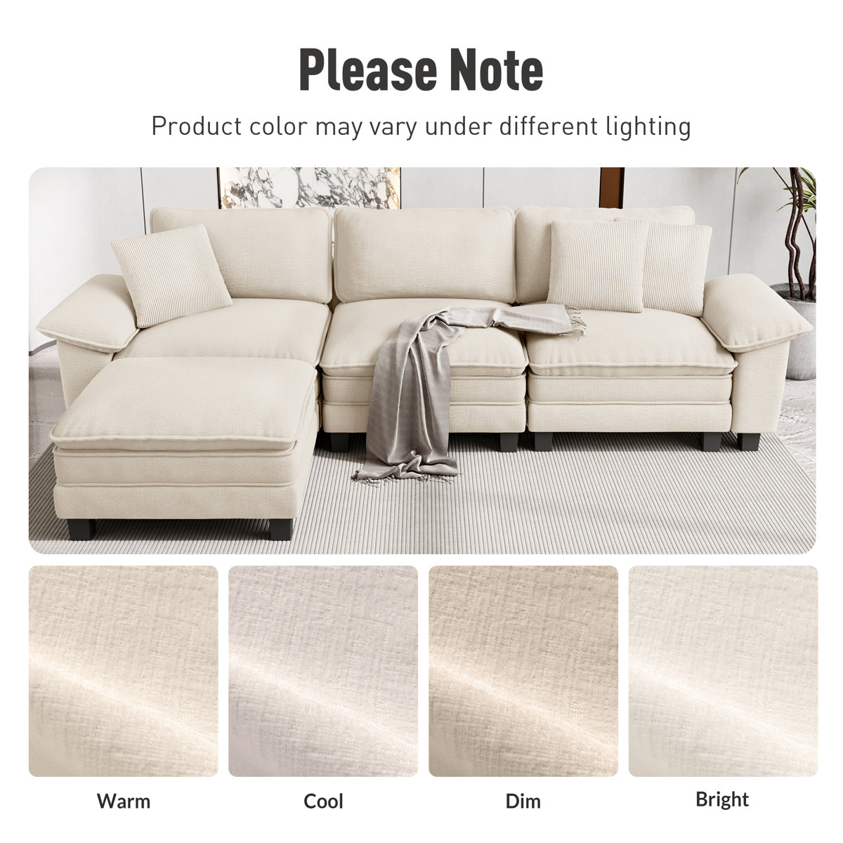 Deep Seat Sofa Chair With Throw Pillow