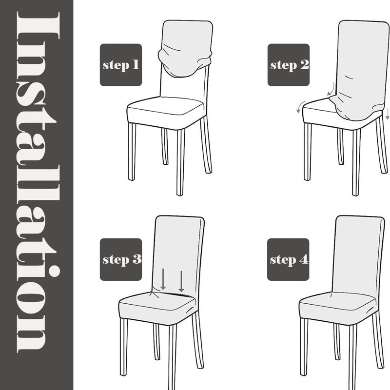 Housse pour chaise de salle à manger, Polyester beige