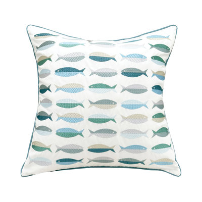 Fish Pattern Indoor/Outdoor Pillow