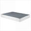 Sommier noir Eastern Eastern en métal avec housse en tissu texturé blanc, capacité de 700 lb