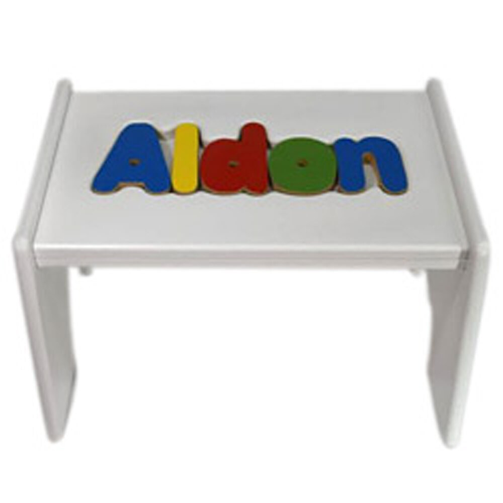 Child's step stool with cheap name