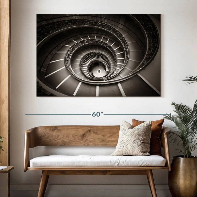 Vatican Winding Staircase Canvas Print, 34" H x 51" W x 1.25" D