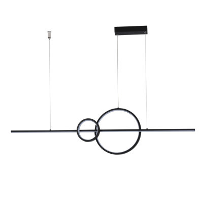 1 - Light LED Wagon Wheel Pendant