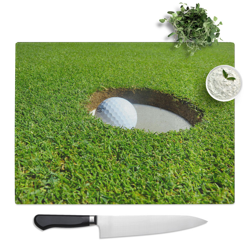 Golf Ball  Glass Chopping Board