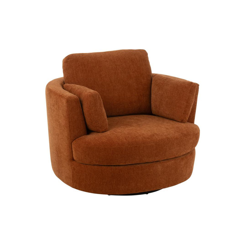 Spring / Summer 2024 109cm Wide Tufted Yes Barrel Chair, Orange
