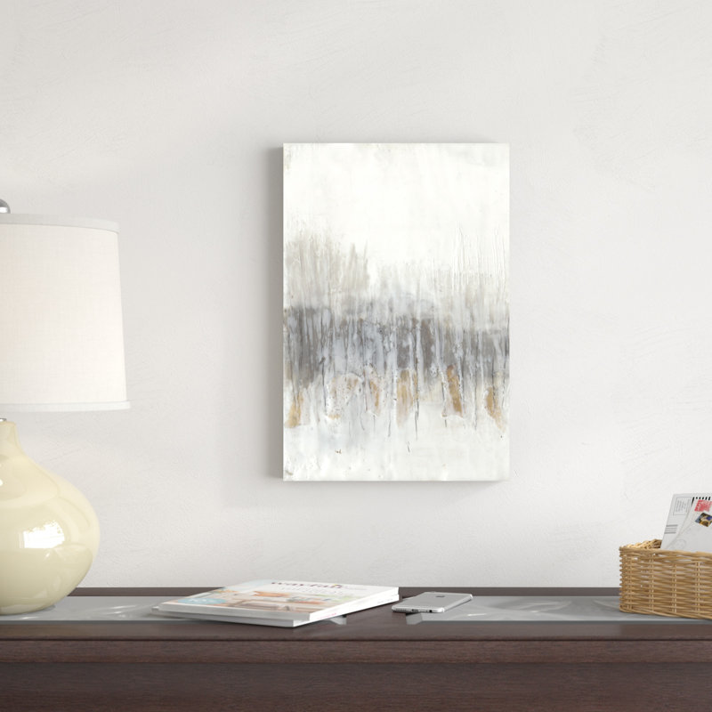 «Neutral Wave I», peinture sur toile, H 18 po x l 12 po, Toile tendue