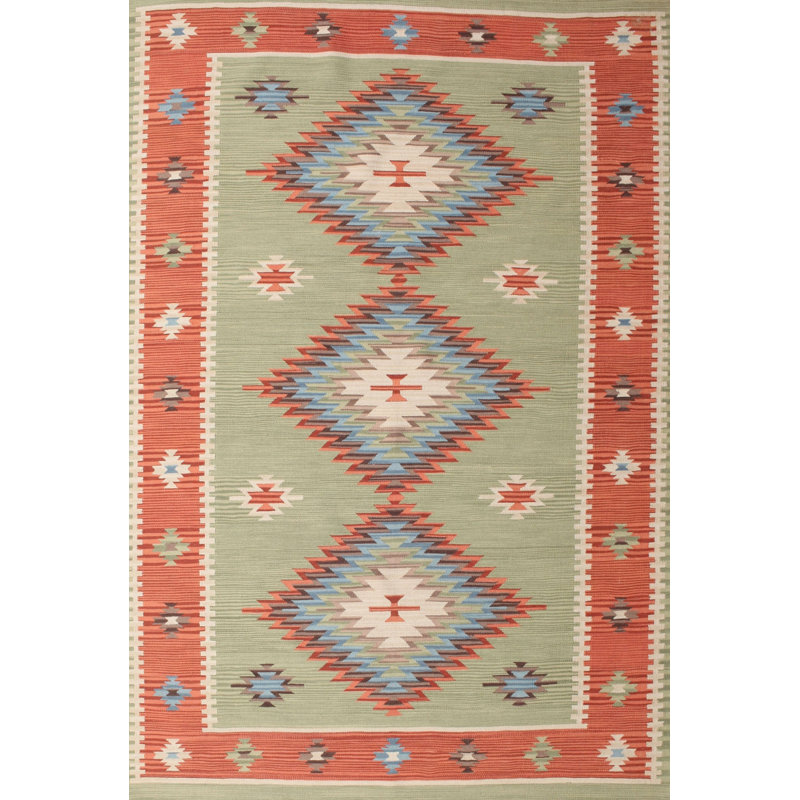 Tapis beige / orange Maryln Southwestern, Rectangle 6 pi x 9 pi