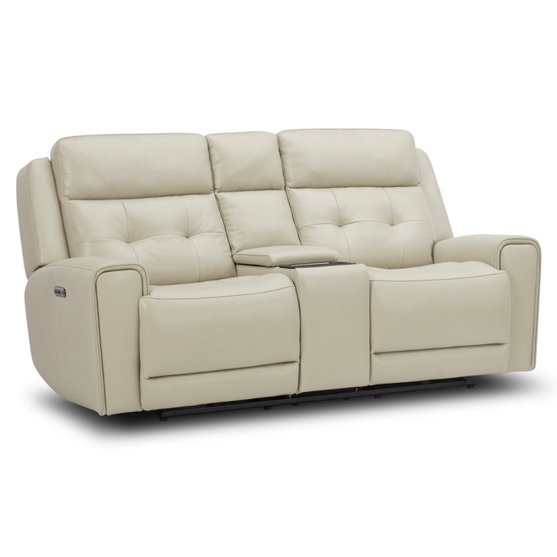 Carrington Loveseat With Console Triple Power & Zero Gravity - Baja Stone