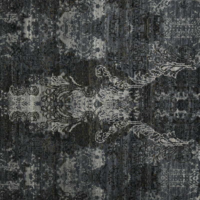 Reversible Hand-Knotted Blue Spot Wool Area Rug 8'x10'