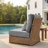 Outdoor Chair Cushions 24 x 24  x 6  Inch, Outdoor Replacement Cushion Set of 6, Back & Seat Patio Cushions for Outdoor Furniture,  Weather Resistant Patio Chair Cushions with Removable Cover and Straps, Gray-1941976094