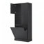 Armoire de rangement à tablettes réglables avec grand panier rabattable et armoires fermées, parfaite pour la salle de bain, le salon ou le bureau-878528841