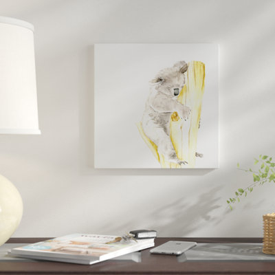 «Baby Koala I», reproduction de peinture à l'aquarelle sur toile