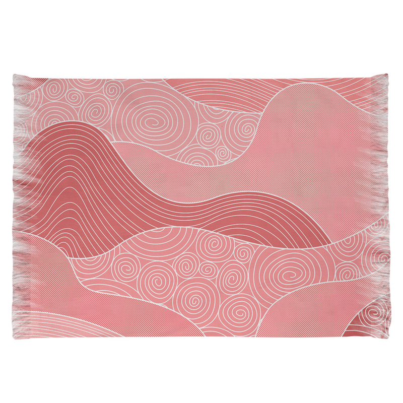 Tapis de zone rouge vagues à la main classic Mcguigan, Non