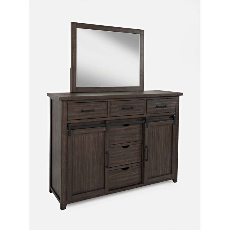 Fairford Pine Solid Wood 62 " W 6 - Drawer Dresser, Barnwood Brown