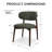 Modern Curved Boucle Dining Chair with Oak Back and Legs-1179938588