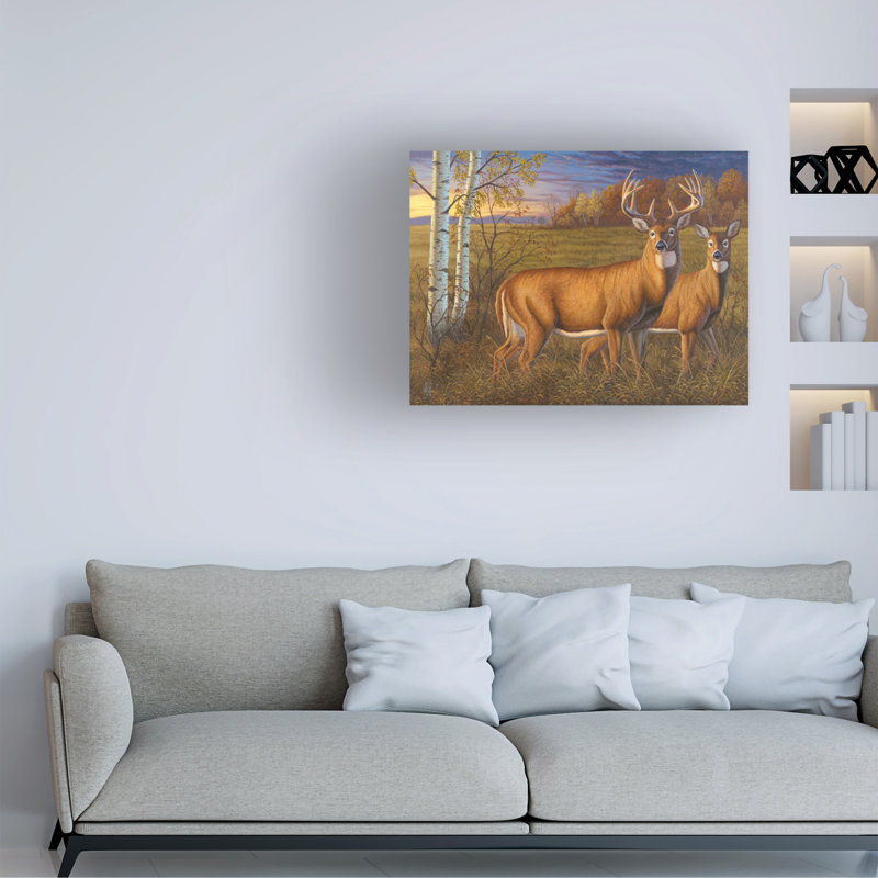 Art sur toile Jeff Hoff Whitetail Dawn, H 14 po x l 19 po