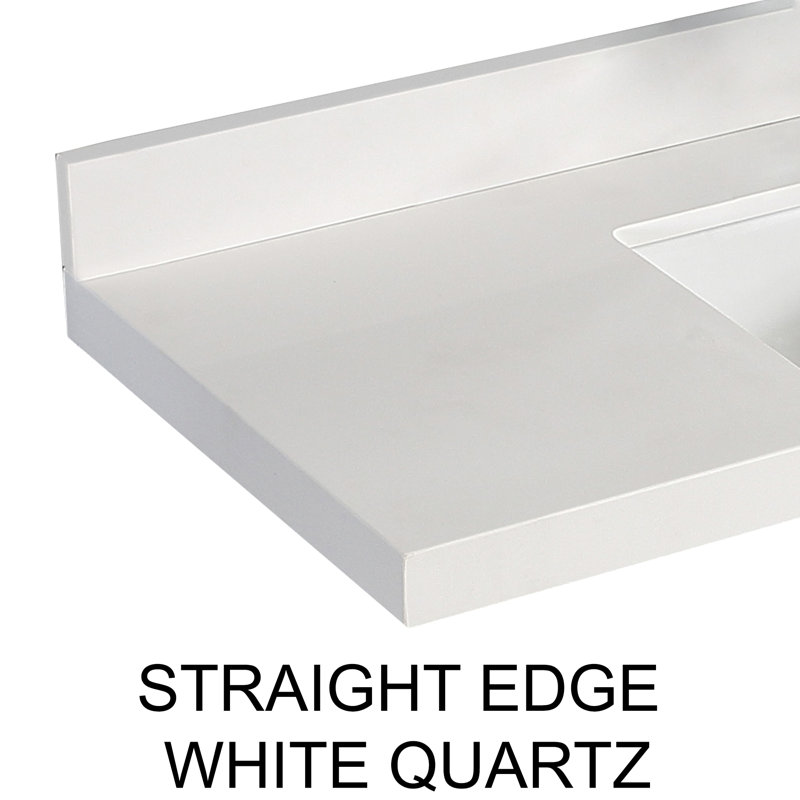 Eser 42'' Single Bathroom Vanity with Quartz Top, White