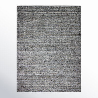 Thebes Hand-Knotted Wool Area Rug in Gray