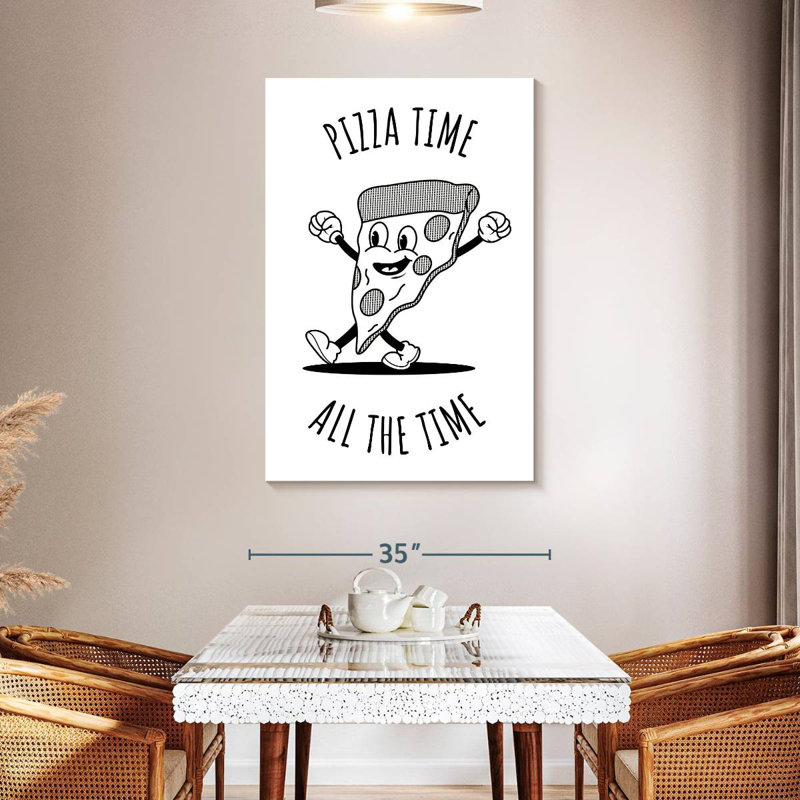 Yarlin Pizza Time White, 48" H x 32" W
