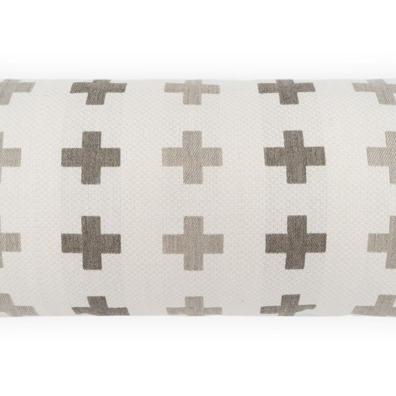 Mastix Indoor/Outdoor Pillow Cover & Insert, Rectangle 12"H x 24"W, Stone