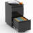 2 Drawer Mobile File Cabinet with Lock for Legal/Letter/A4 Size - Fully Assembled Except Wheels-289533646
