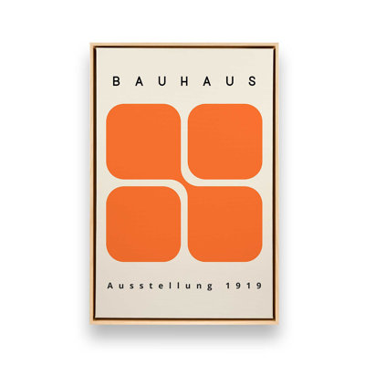Bauhaus 1919 Retro Blocks Print on Canvas