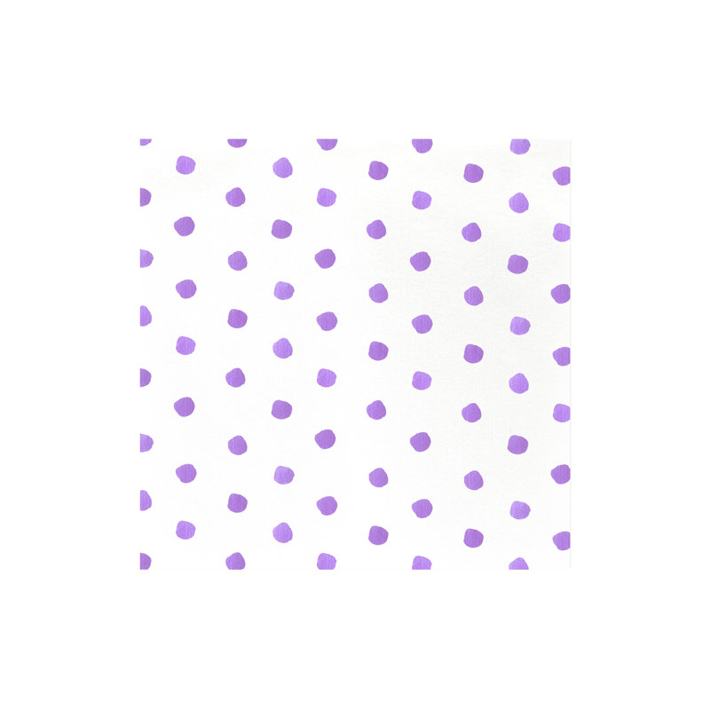 Papersoft Spunlace Polka Dots Square Napkin, 16" Square, Purple