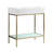 Pierre 32 Single, Freestanding, Open Shelf, Gold Metal Frame Bathroom Vanity-59097703