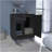 Idaho Dresser With 2-Door Cabinets And Drawer -Black-1212463625