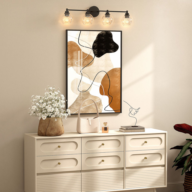 Shelburn Bathroom Vanity Light, 4, Brushed Nickel