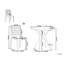 Howey 2 - Person Patio Dining Set with Square Table , Cushions Included-1392289846